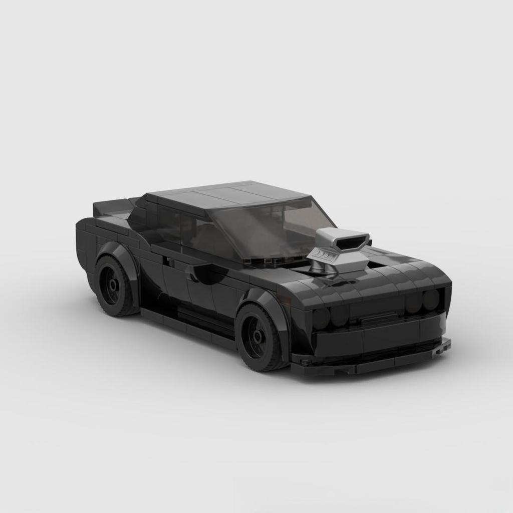 Criativo doméstico MOC Dodge Challenger carregador inferno gato 8 grade velocidade série Super carro de corrida bloco de