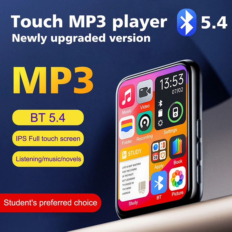 Leitor de música MP3/MP4 multifuncional Bluetooth 5.4 Hi-Fi Estéreo Qualidade de som 2.4