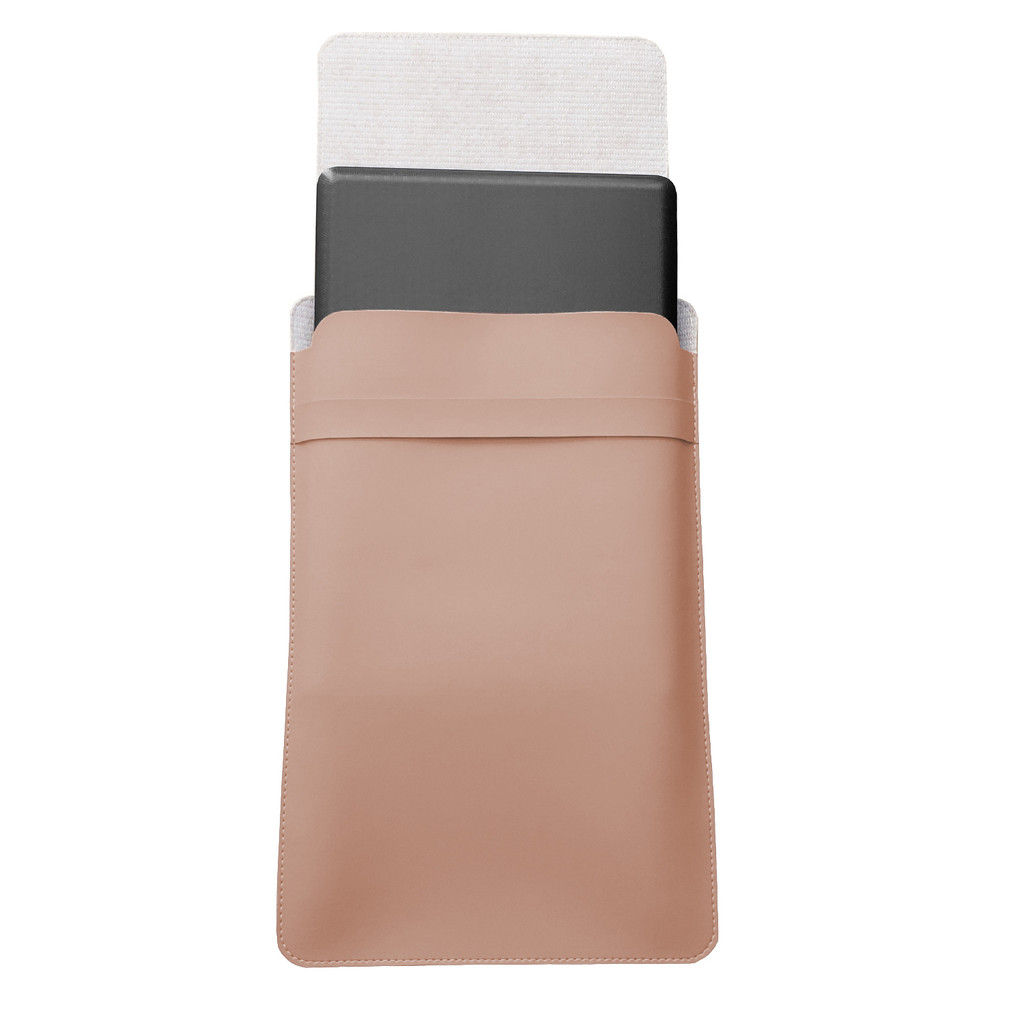 Luvas Pasta Case Capa Para Notebook Couro Sintético Nude