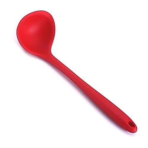 Concha Silicone Vermelha Resistente Flexível Cozinhar Servir Material Seguro Fácil Limpeza