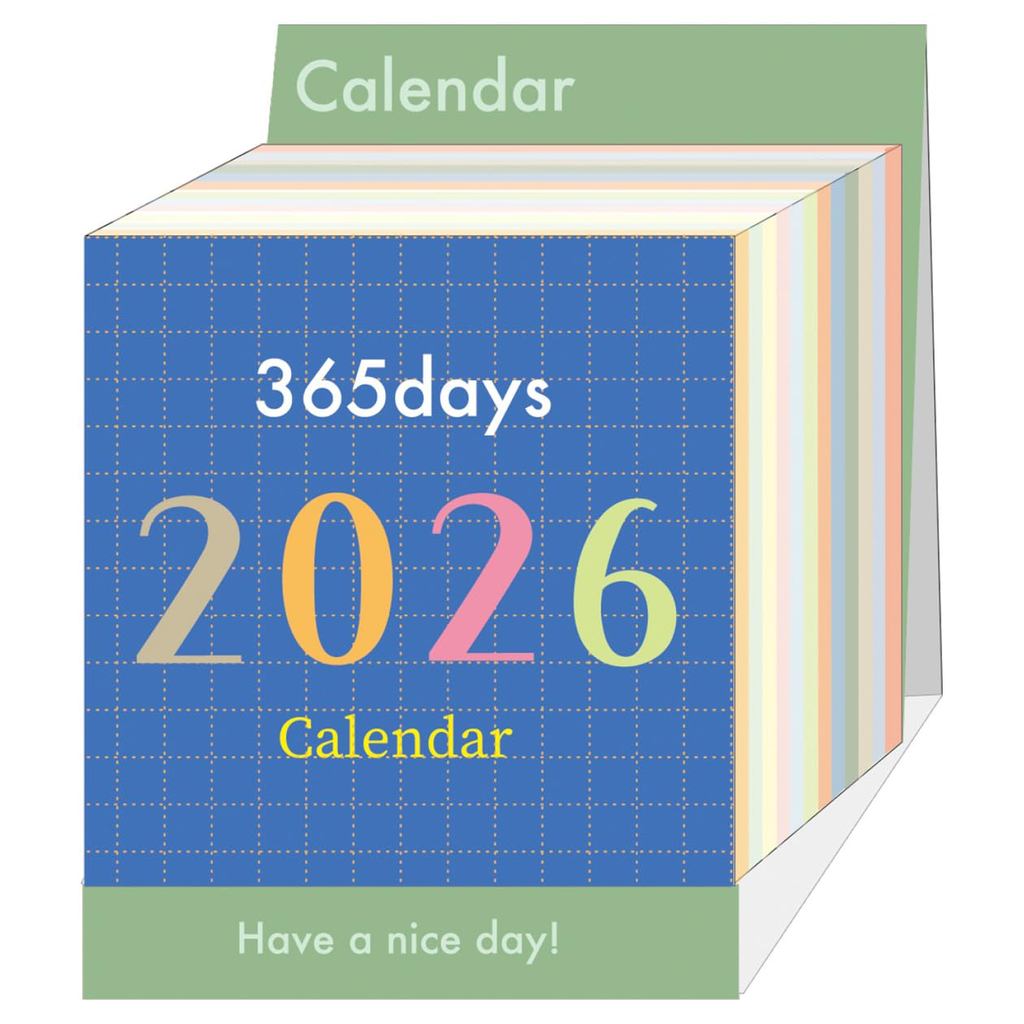 2026 Mini Daily Flip Desk Calendar Colorful Letters