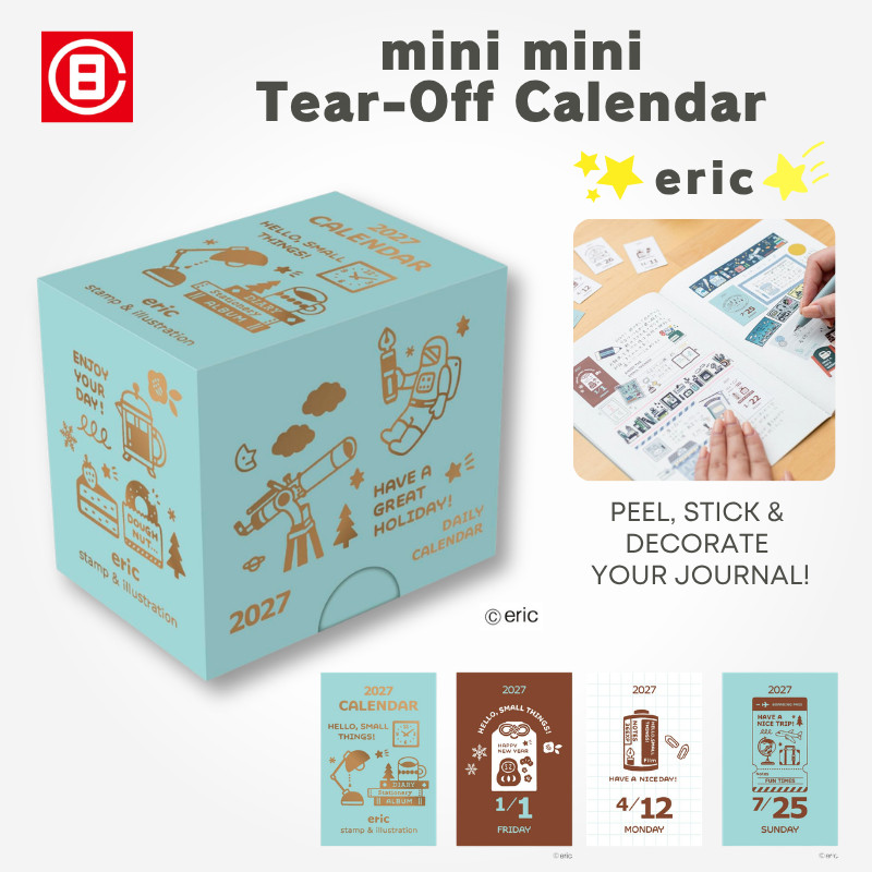 Shin Nihon Calendar 2027 eric Mini Mini Tear Off Daily Calendar NK4430