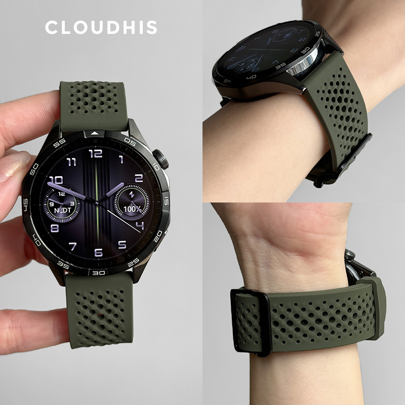 Pulseira de silicone de 22mm para relógio Huawei GT7/gt6/gt5/gt4/gt3/GT7pro pulseira esportiva respiradora watch5/4pro