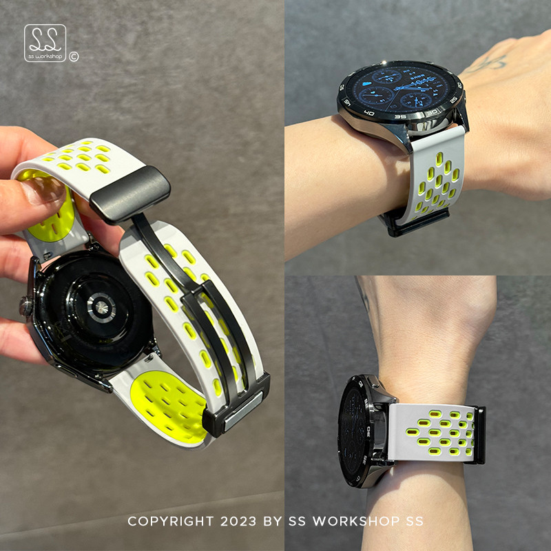 Banda de pulso de silicone de 22 mm adequada para o Huawei Watch GT7/GT6/GT5/GT4/GT7pro cinta magnética de pulso watch5
