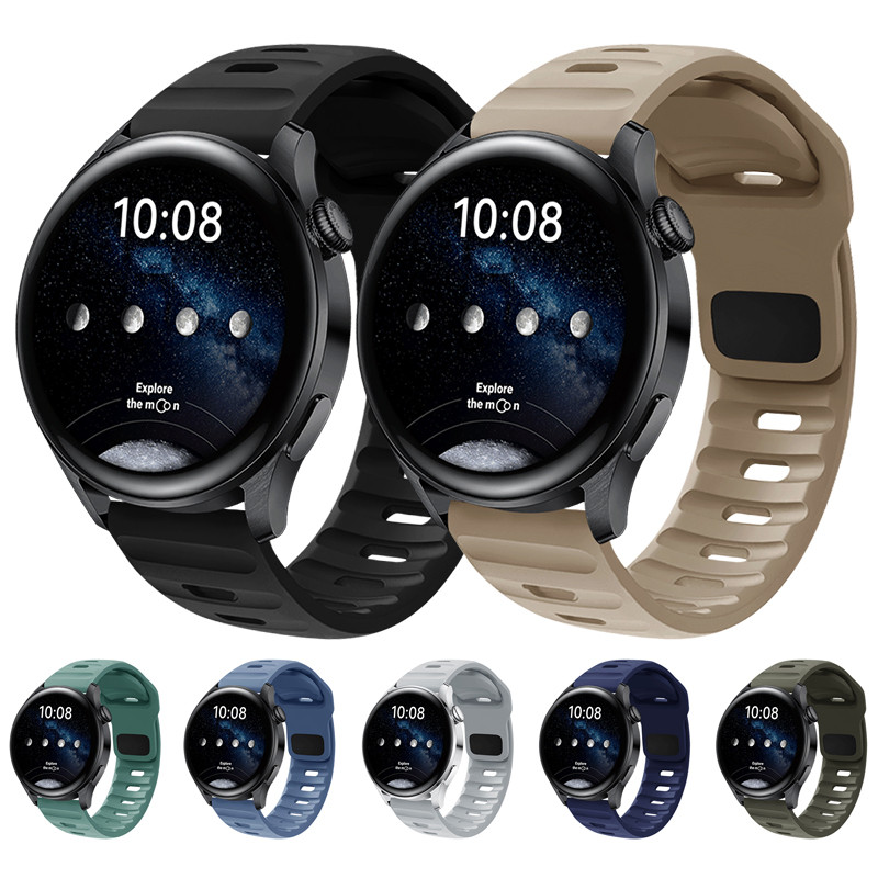 Pulseira De Silicone Esportiva De 20mm 22mm Para Huawei Watch 5 GT6-5-3 Pro 46mm 4 3 4 46mm