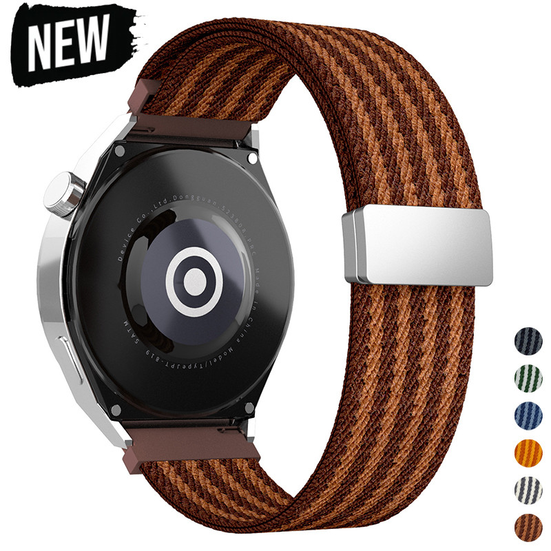 Pulseira Magnética De Nylon , 18mm 20mm 22mm Para Huawei Watch GT7 GT6 GT5 GT4 41mm 46mm Samsung Galaxy 40mm 44mm 6pulse
