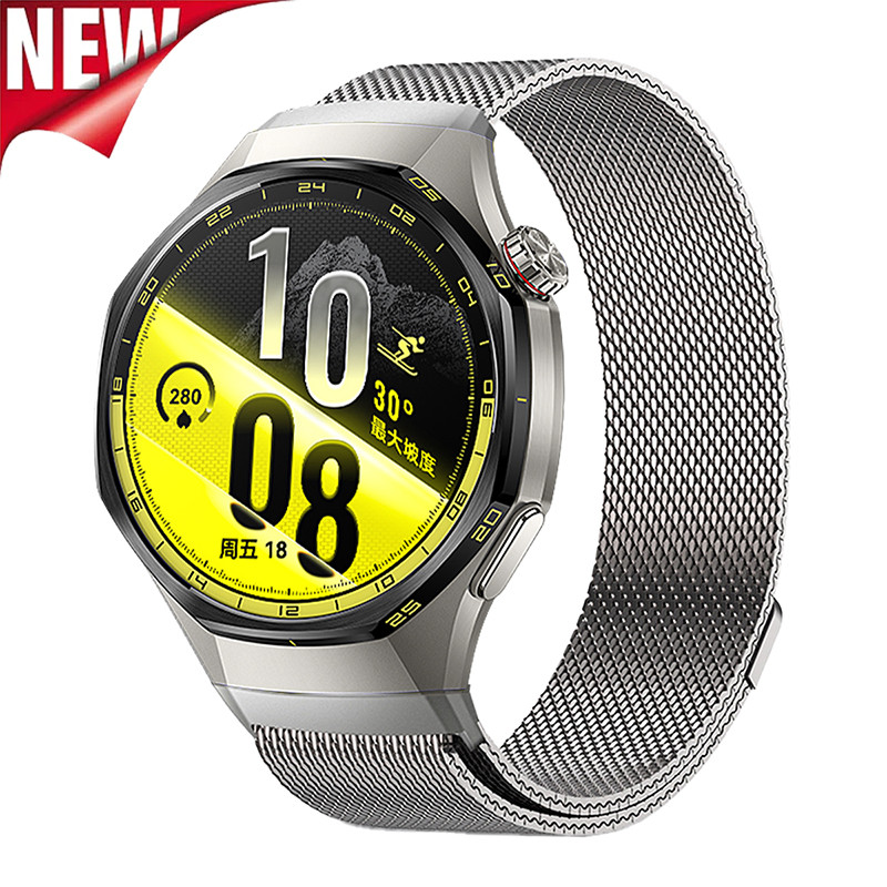 Pulseira Magnética Milanesa Sem Lacunas , Para Huawei Watch GT7 Pro 46mm , De Liberação Rápida De Botão GT6