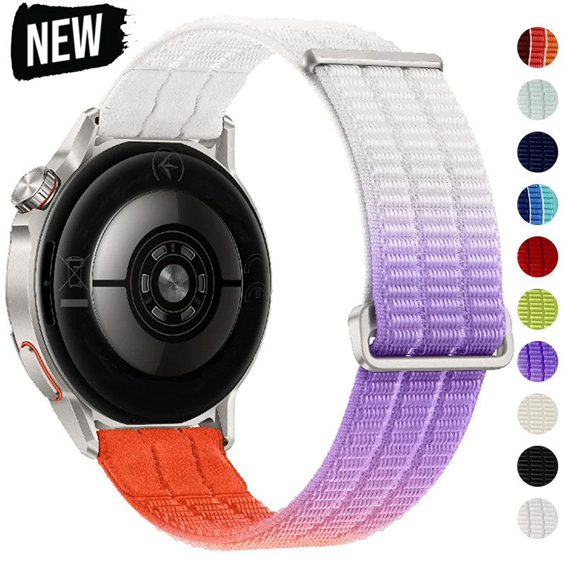 Pulseira De Nylon Tecido De 20mm 22mm 18mm Para Huawei Watch GT6/GT5/GT4 46mm 41mm GT Runner 2 Garmin Forerunner 165/55
