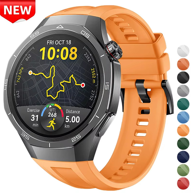 Pulseira De Silicone Para Huawei Watch GT 7 Pro 46mm , Esportiva 22mm 5 4 3 GT7 GT6 GT5 GT4 GT3 GT2