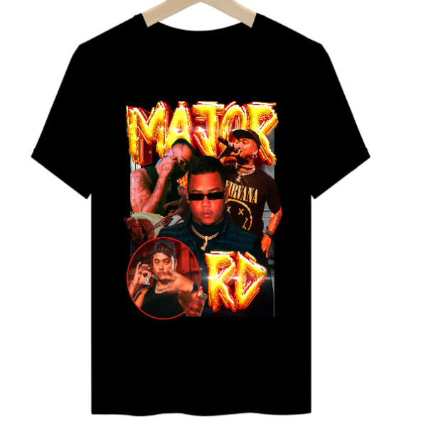 Camiseta Estampada - Artist | Major RD Cantor Trap - Estilo Streetwear Confortável Casual - 100% Algodão Envio Rápido