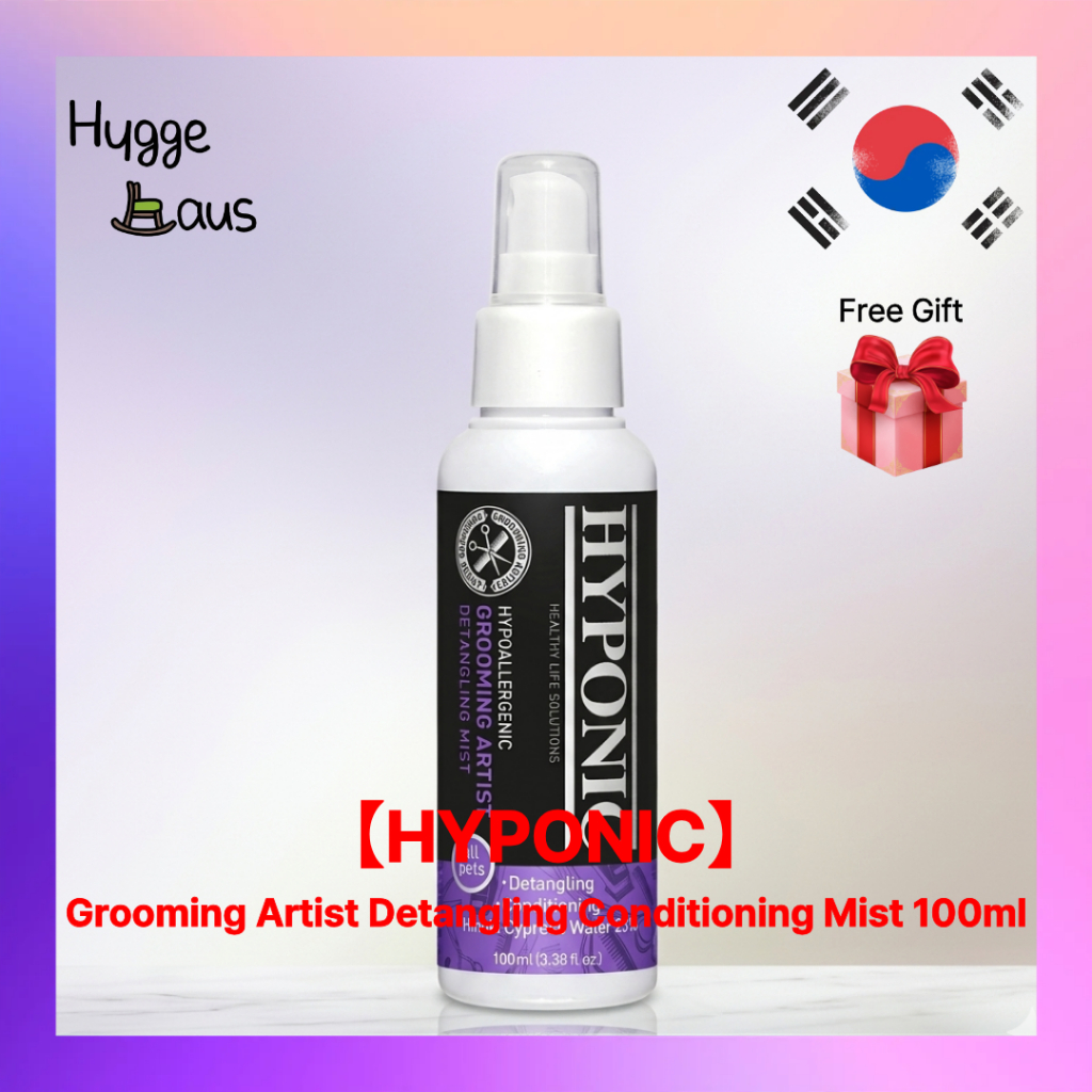 【HYPONIC】 Grooming Artist Detangling Conditioning Mist 100ml Spray Desembaraçante Pet