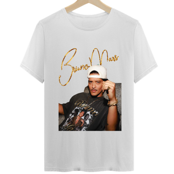 Camiseta  Blusa Unissex Camisa 100% Algodão Artist | Bruno Mars