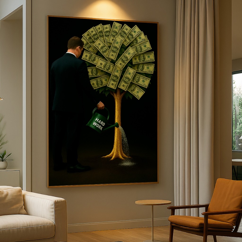 Quadro Decorativo GRANDE Alta Resolução Para Sala Quarto Escritório Quadro Hard Work
