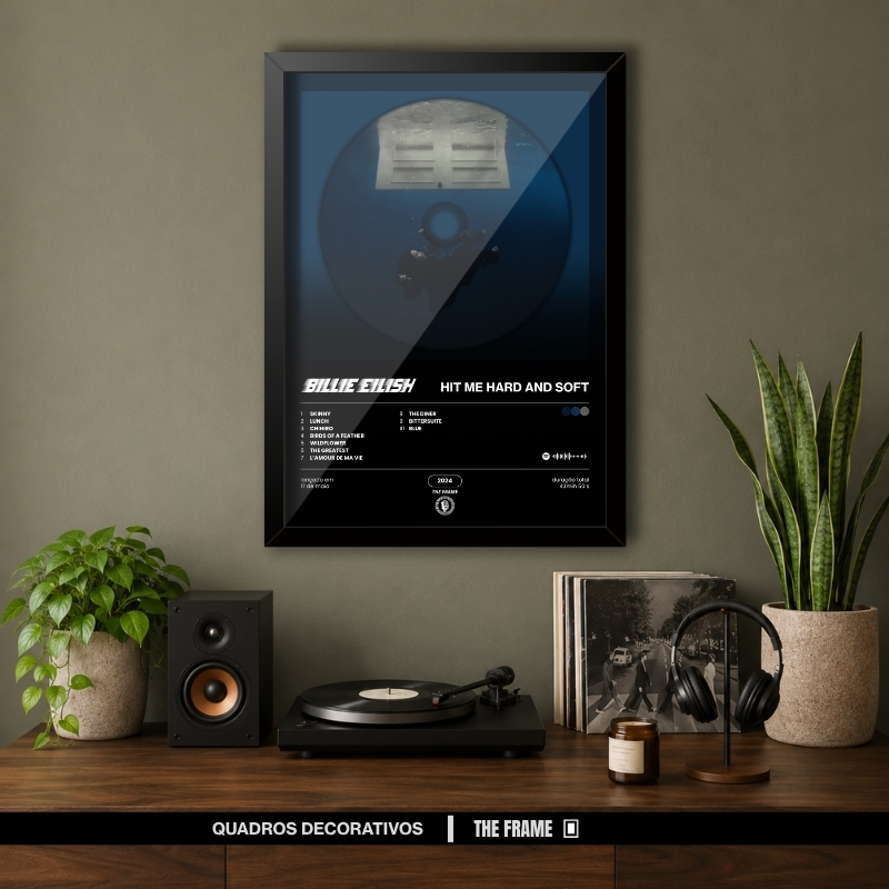 Quadro Decorativo A4/A3 Spotify Album Hit Me Hard And Soft Billie Eilish