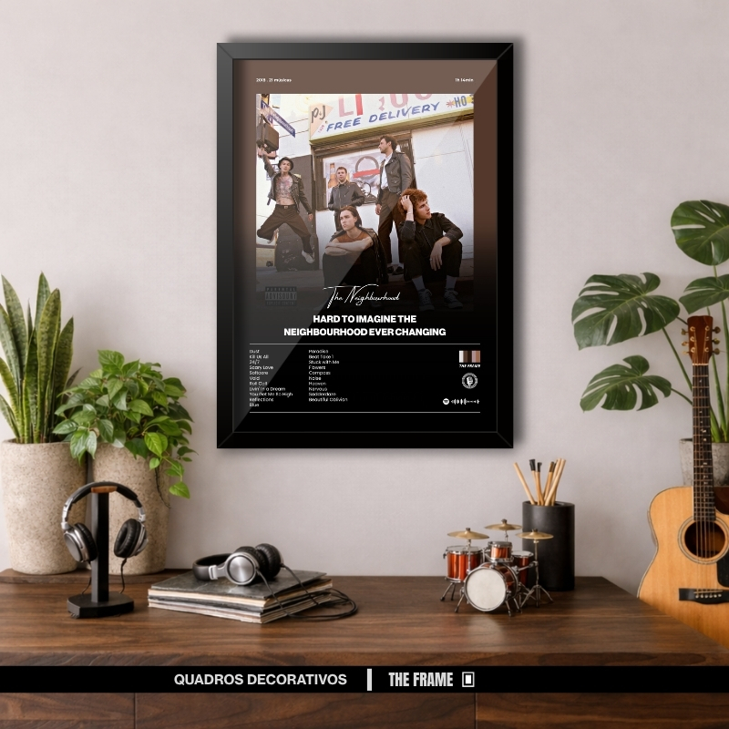 Quadro Decorativo A4/A3 Spotify Album Hard to Imagine the Neighbourhood Ever Changing The Neighbourhood
