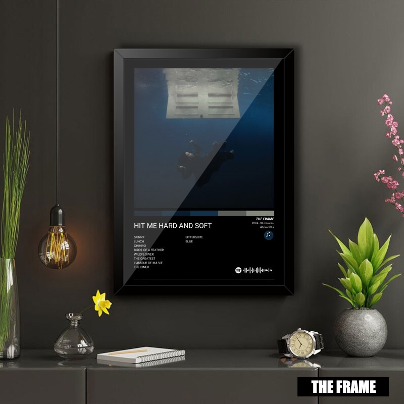 Quadro Decorativo A4/A3 Spotify Album Hit Me Hard And Soft Billie Eilish