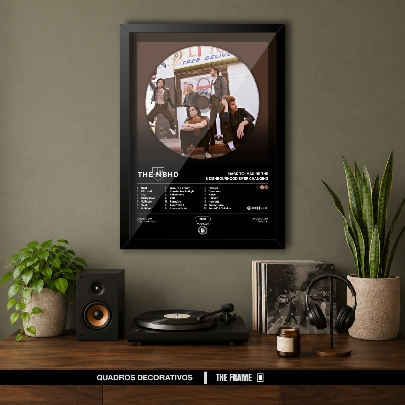 Quadro Decorativo A4/A3 Spotify Album Hard To Imagine The Neighbourhood Ever Changing The Neighbourhood
