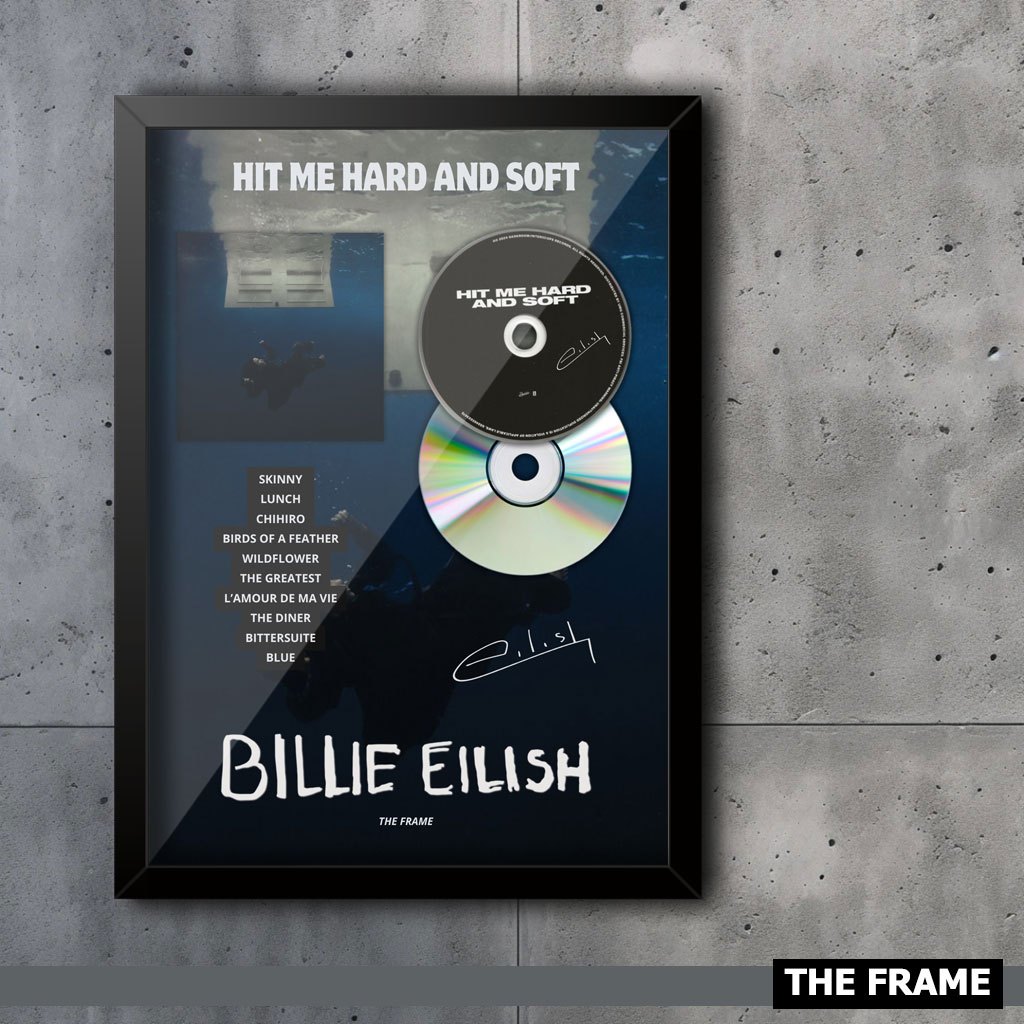Quadro Decorativo A4/A3 Billie Eilish Album HIT ME HARD AND SOFT