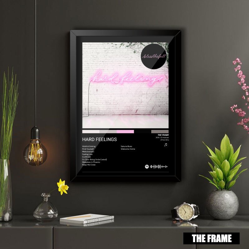 Quadro Decorativo A4/A3 Spotify Blessthefall Album Hard Fellings