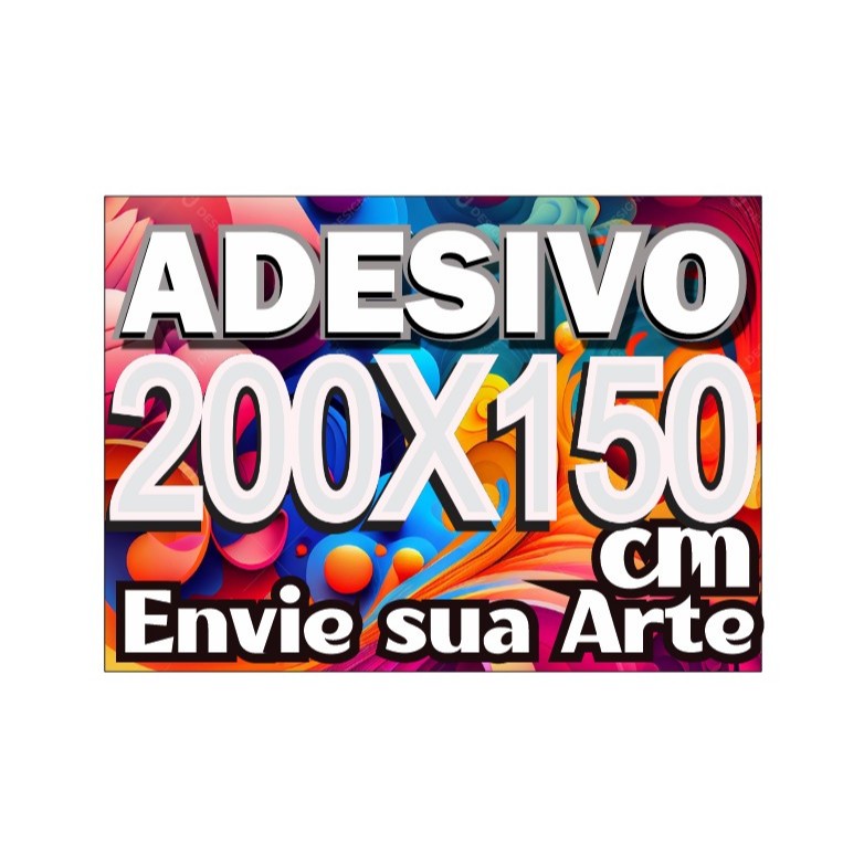 Adesivo I Envie sua ARTE I 200x150cm Chame no chat