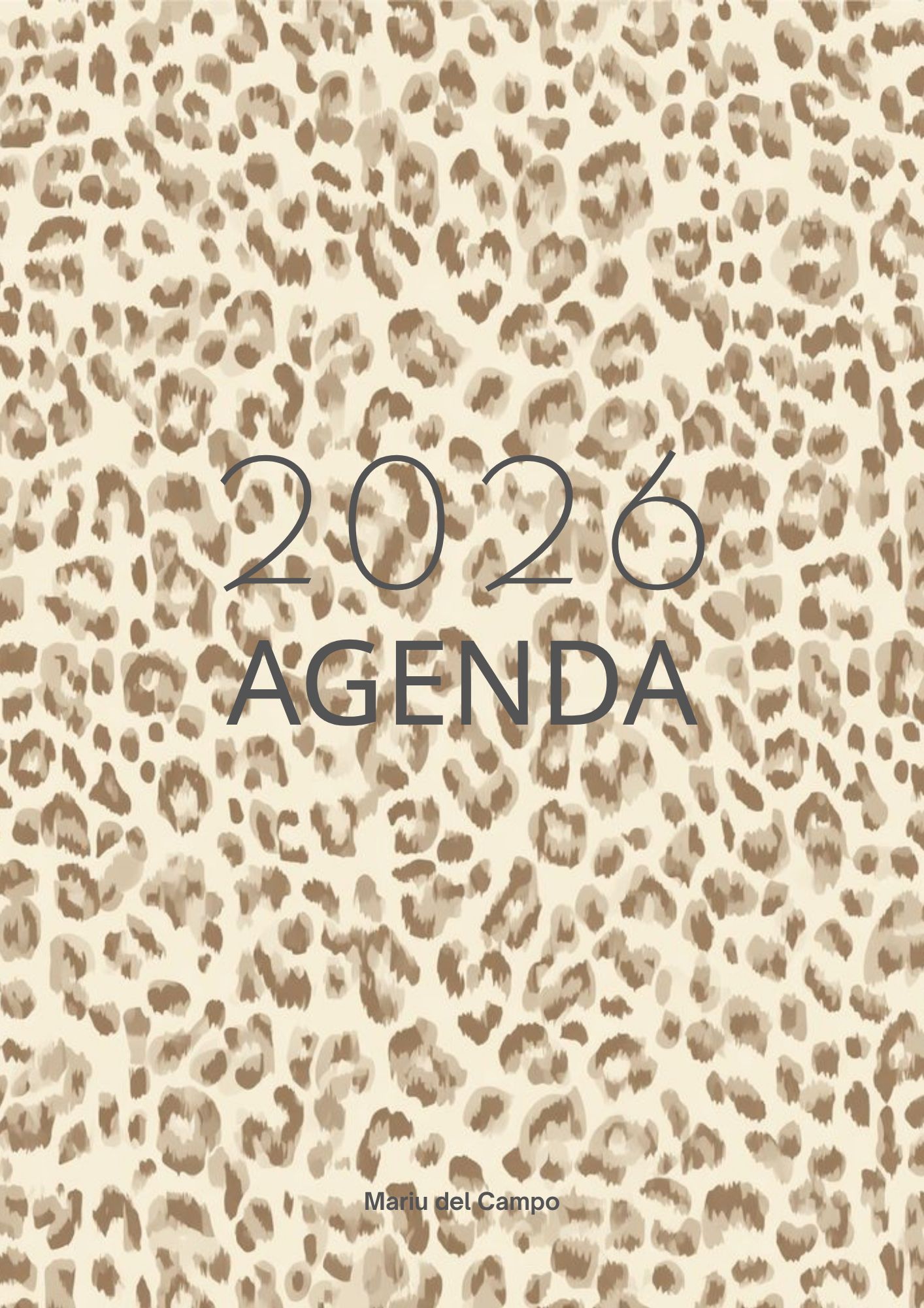 2026 Digital Planer (Leopard) by Mariu del Campo