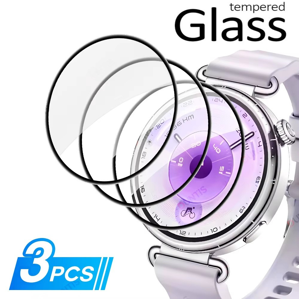 Para Huawei Watch 6 Pro 46mm 43mm 1-3Pcs 9H Filme De Vidro Temperado 46mm 42mm HD Curvo Black Edge Anti Scratch Protetor