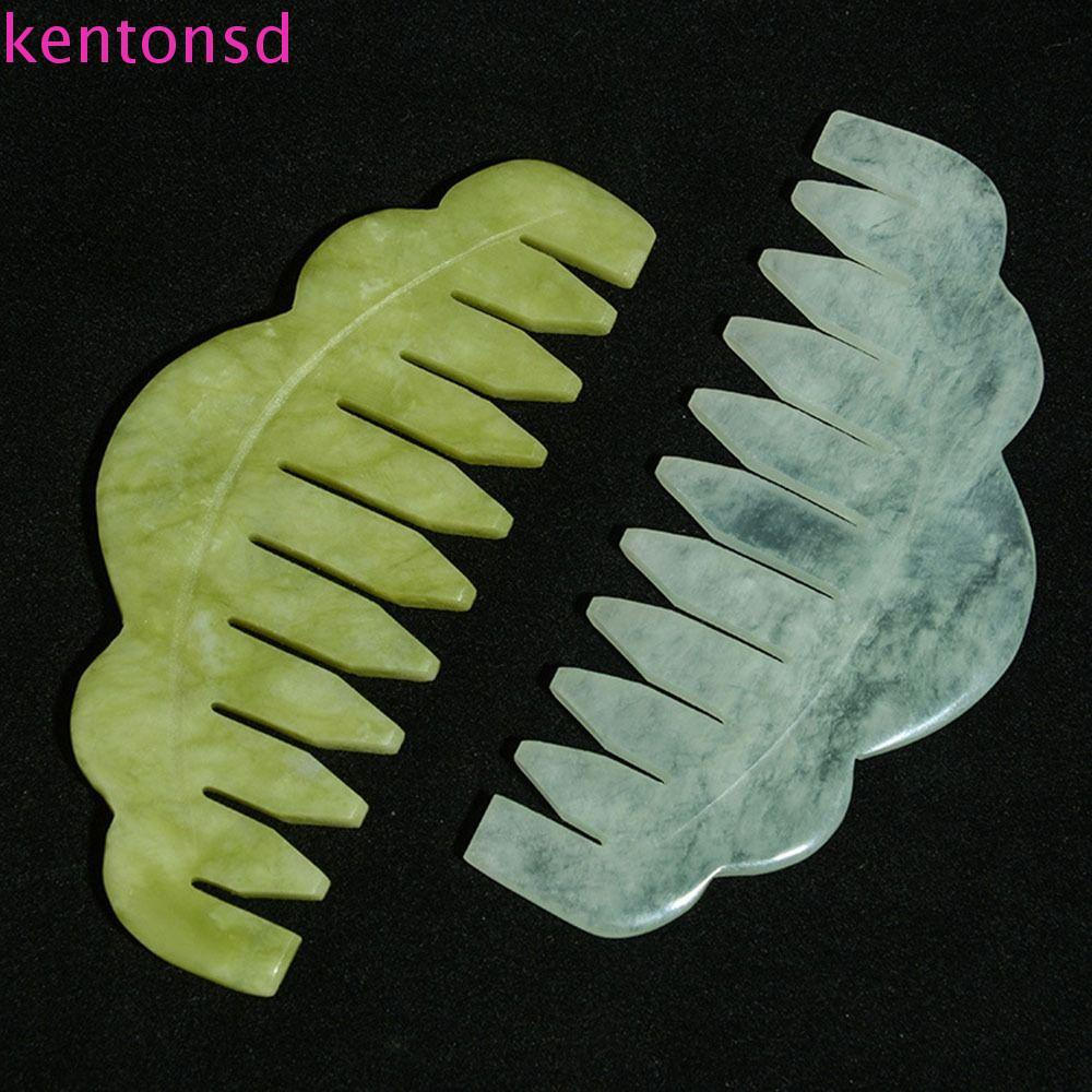 Pente De Massagem KENTONSD , Escova De Cabelo Hsiuyen Jade Green , Pedra Clássica Retrô Natural Gua Sha Board