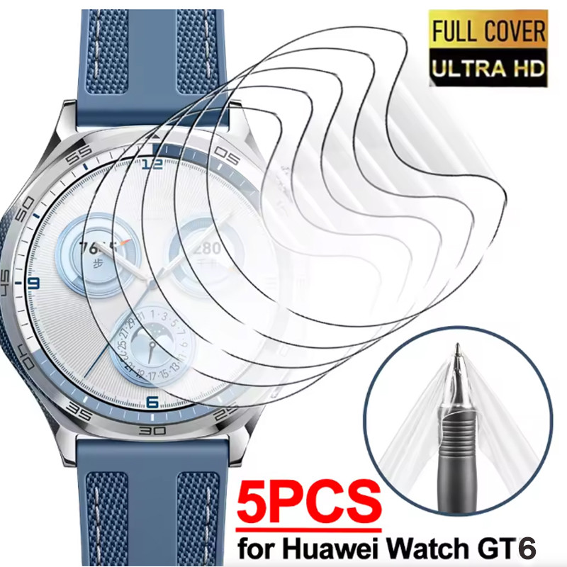 Filme De Hidrogel Para Huawei Watch GT 6 Pro 46mm Protetor De Tela HD Anti-Risco GT6 46mm 41mm Acessórios
