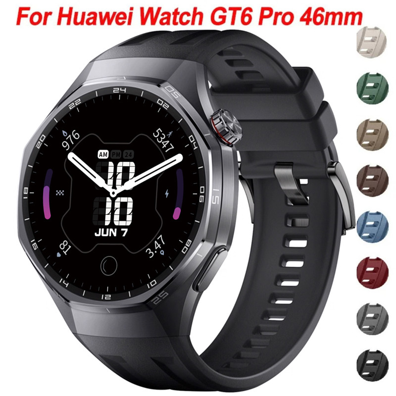 Pulseira De Silicone Para Huawei Watch GT6 Pro 46mm , Esportiva De Liberação Rápida GT6 Acessórios De Cinto Masculino
