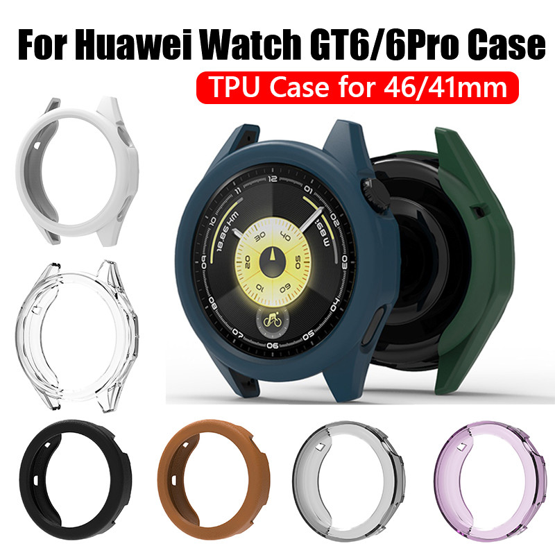 Para Huawei Watch GT6/GT6 Pro 46mm 41mm Capa Protetora Macia GT6pro TPU Oca Moldura De Relógio GT6 Transparente Antiarra