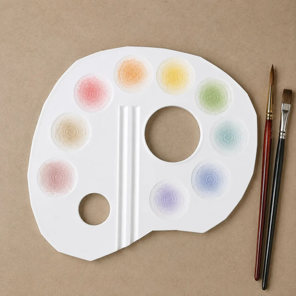 Godê Pequeno Ergonômico Paleta Prático Cores Pintura Útil