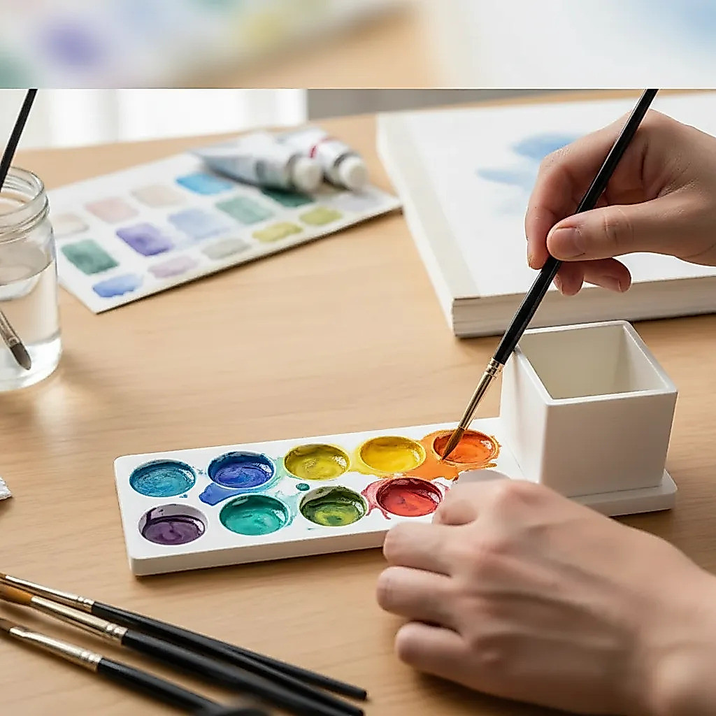 Godê Base De Limpeza Paleta Prático Cores Pintura Útil
