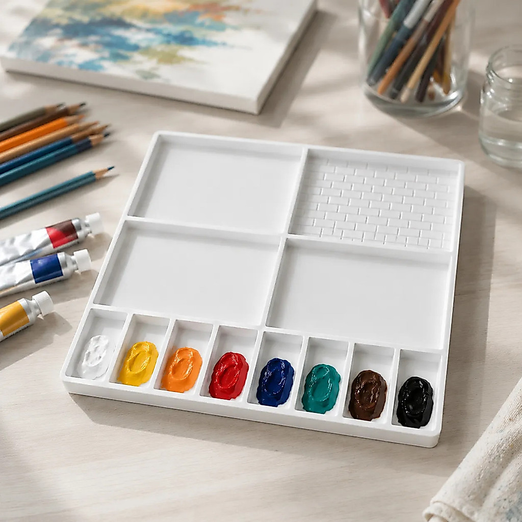 Godê Paleta Pintura Plástico 12 Cavidades Mistura Tinta