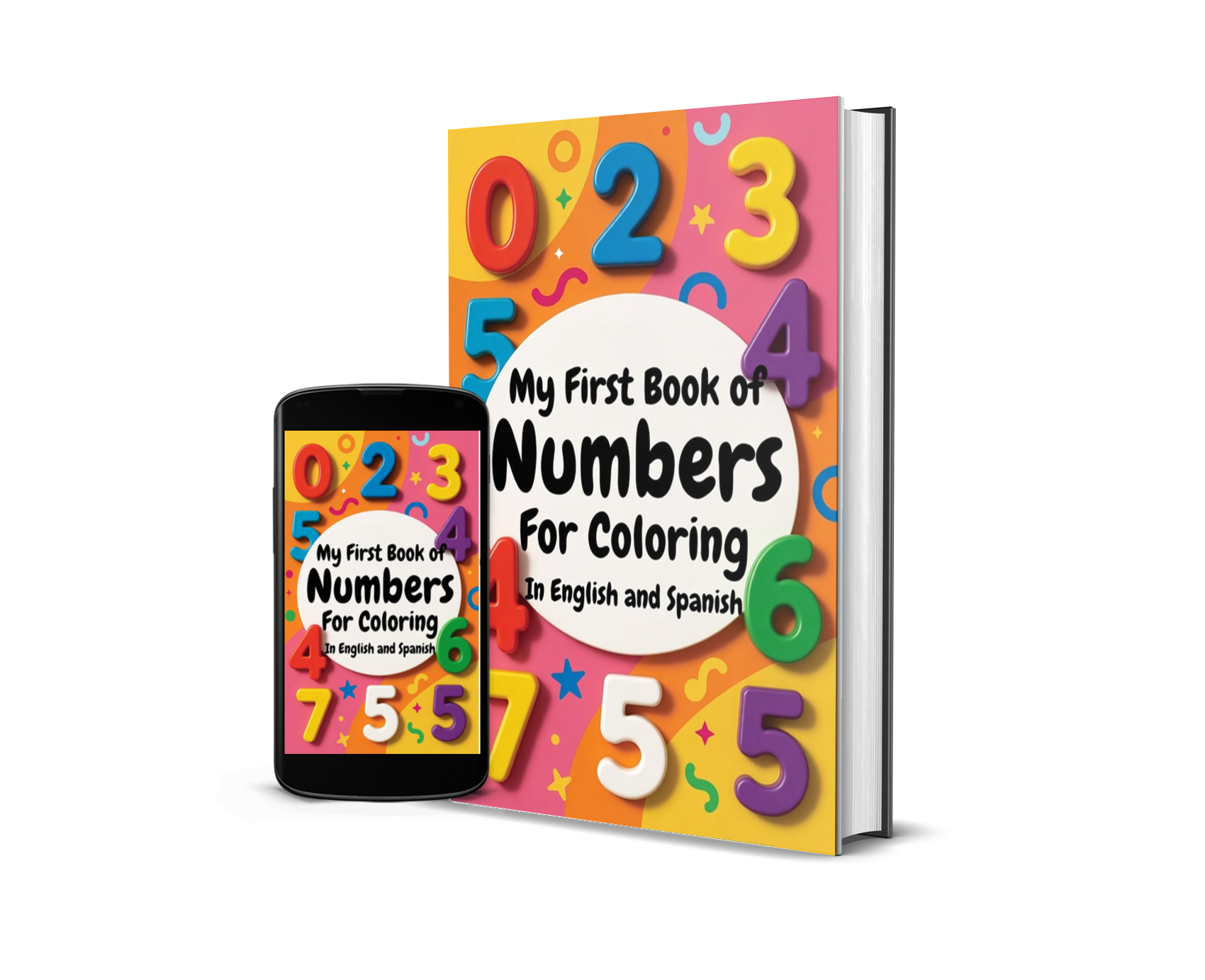 My First Book of Numbers for Coloring: In English and Spanish