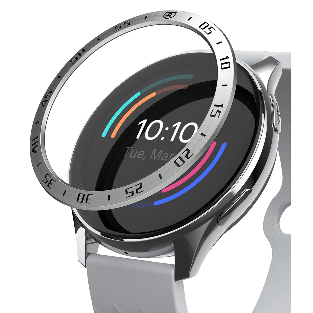 Ringke Bezel Styling for OnePlus Watch 46mm Acessório de estrutura de aço inoxidável da tampa da caixa Ringke