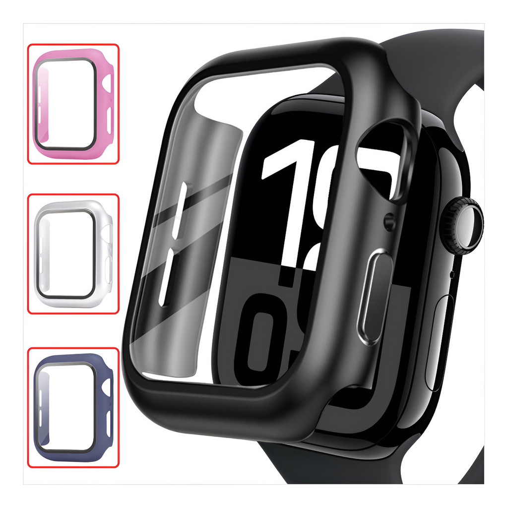 Bumper Case Capa Para Apple Watch Série 10 Vidro 42mm E 46mm
