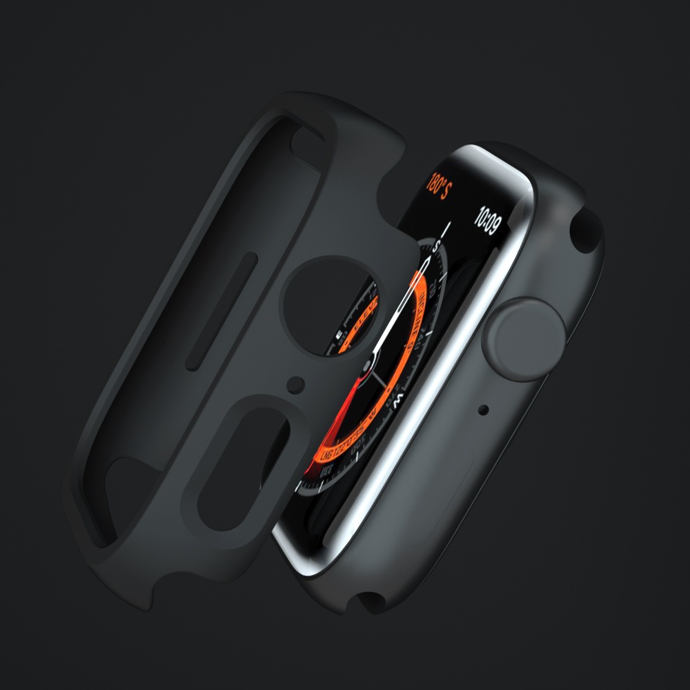 Capa (sem película) Case Capinha Vazada Bumper Moldura Proteção Bordas Lateral para Apple Watch Series 11 / 10 42mm