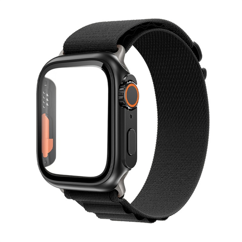 Mude Para Ultra Bumper Case+Nylone Pulseira Para Apple Watch 41mm 44mm 40mm 38mm 42mm 45mm iWatch Capa+Alpine Pulseira