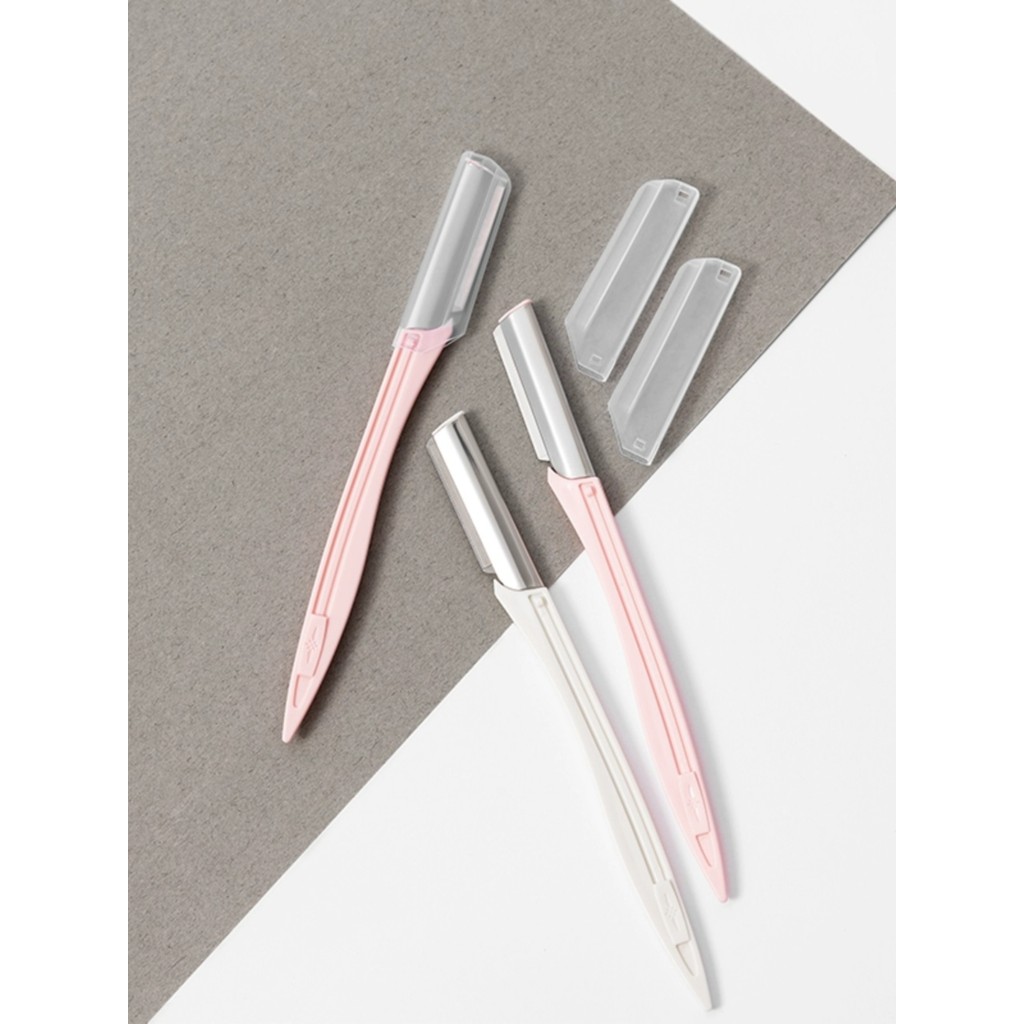 Mini miniso miniso profissional moda Macro sobrancelha Trimmer 3 pacote malha de aço inoxidável faca sobrancelha inician
