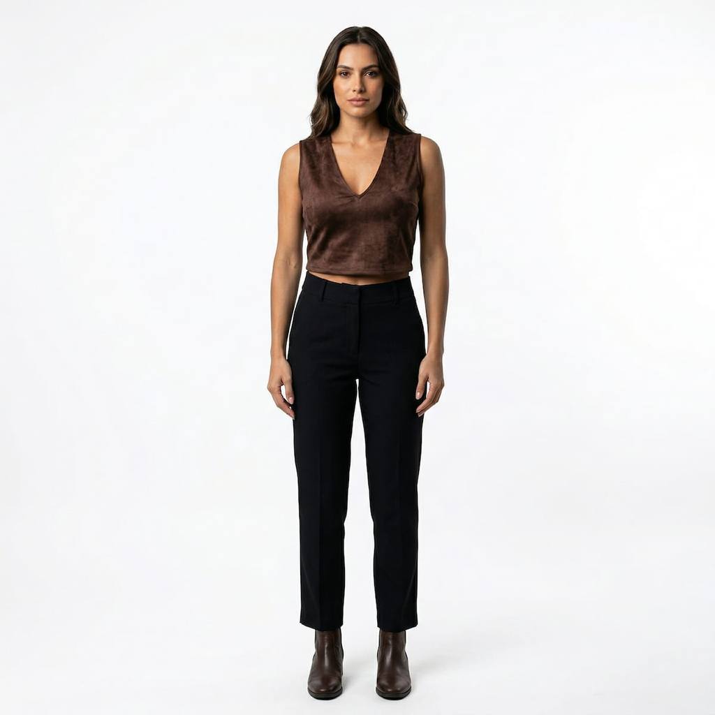 Regata Cropped Suede Box Feminina | Look Premium 110051