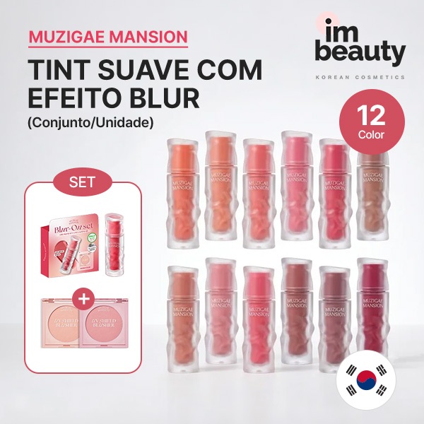 [Mansão muzigae] Matiz Desfocado Mudo 4ml | Labial De Veludo Fosco Macio De Longa Duração