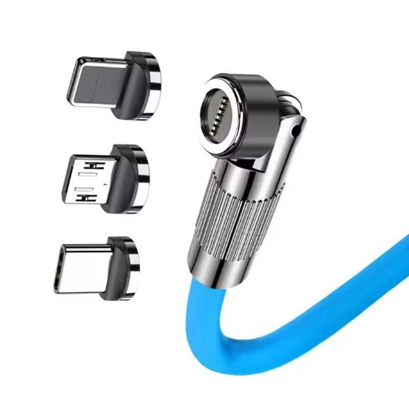 Cabo De Dados Rápido Magnético USB 120W 6A Carga TPE Extra Grosso E Macio