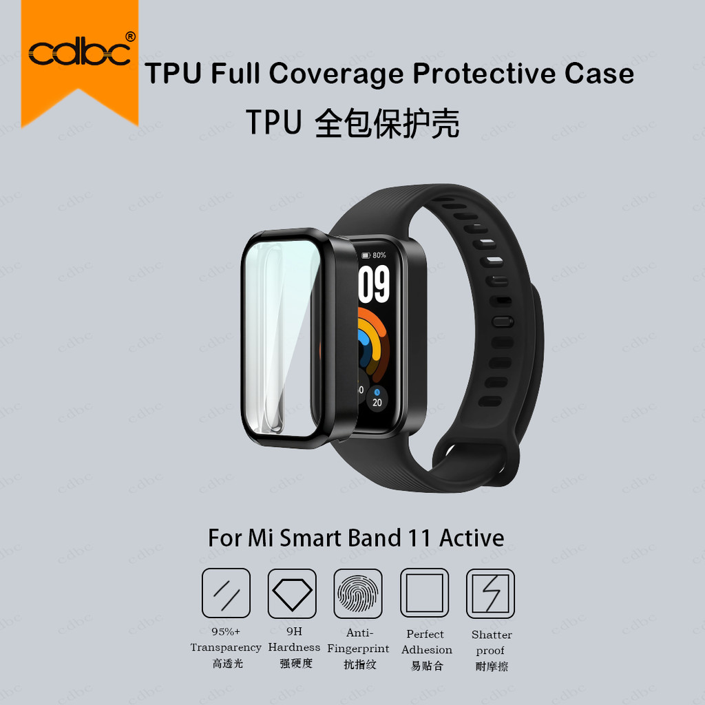cdbc Para TPU Capa Completa Macia Xiaomi Band 11Active , À Prova De Choque Resistente A Riscos Poeira Buffer Smart Prote