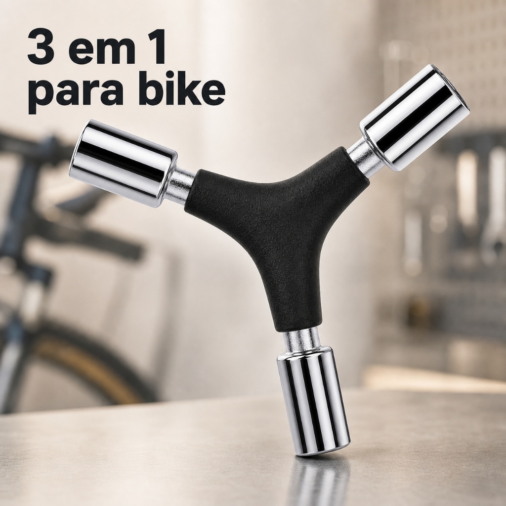 Chave Y Soquete Tripla 8/9/10mm Ferramenta Manutencao Bicicleta Bike Antiderrapante Portatil Cromo Resistente Premium