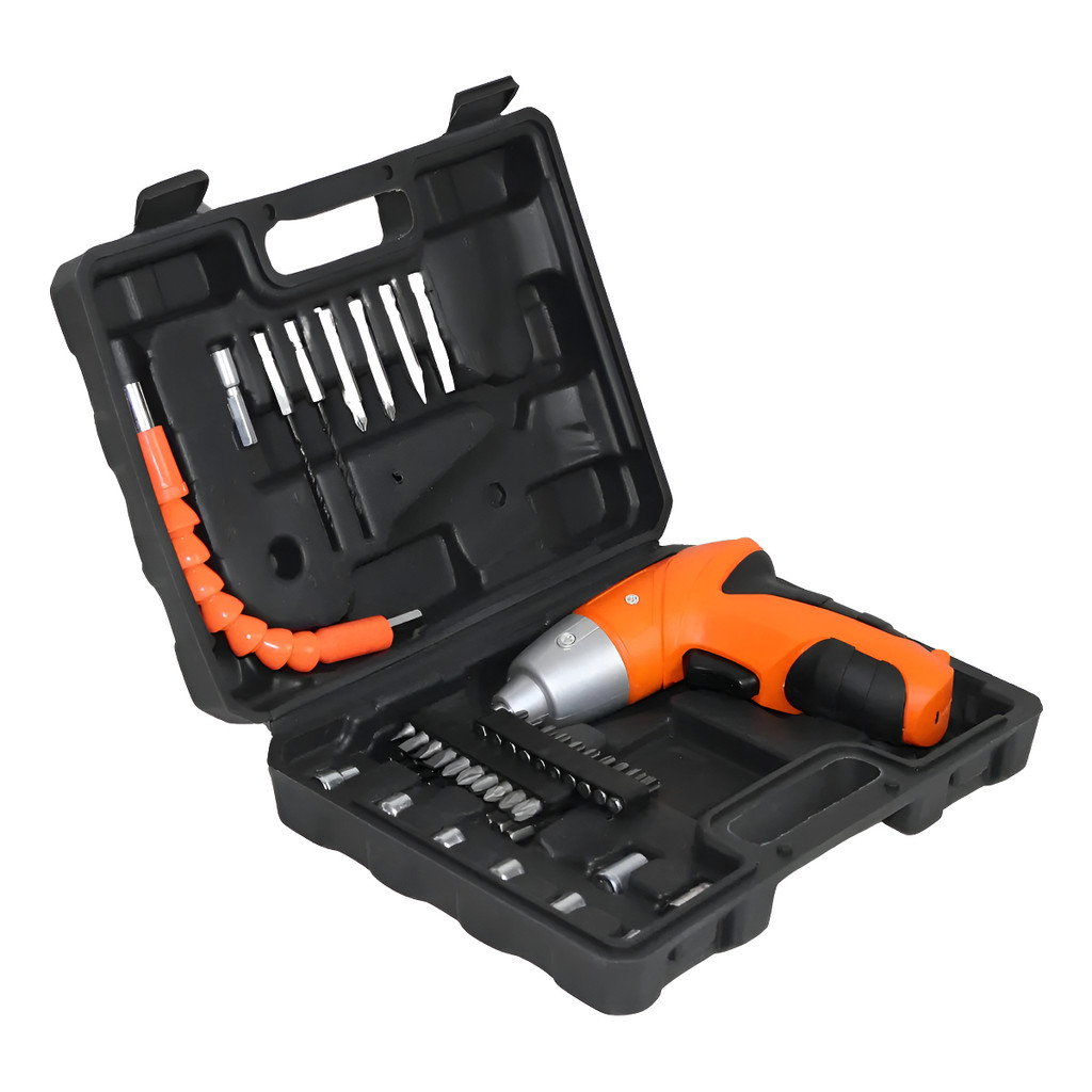 Parafusadeira Compacta Sem Fio Portátil Bateria 4.8v Maleta Lanranja