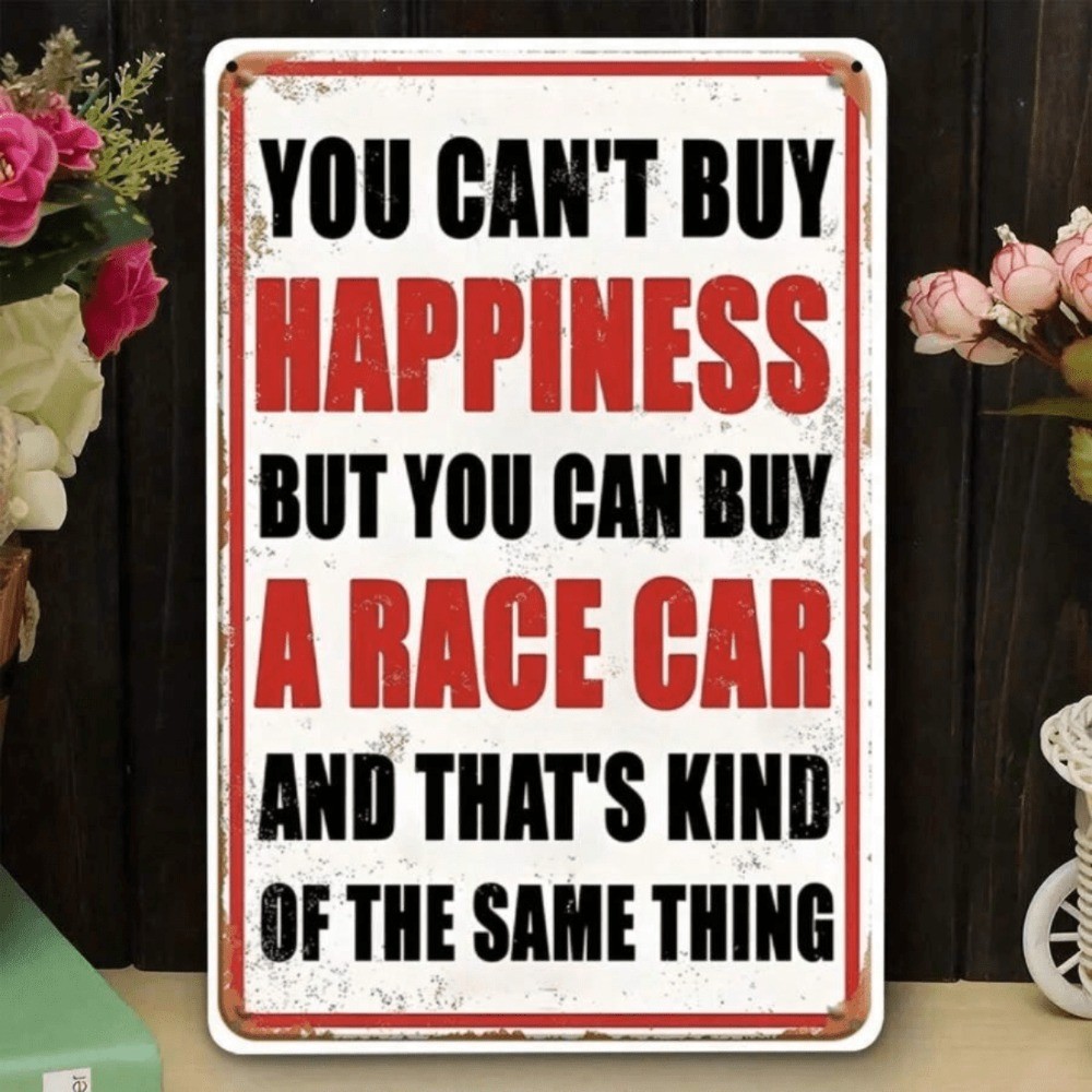 CIFbuy Retro Race Car Metal Sign Decoração De Parede Presente Para Amantes De Carros