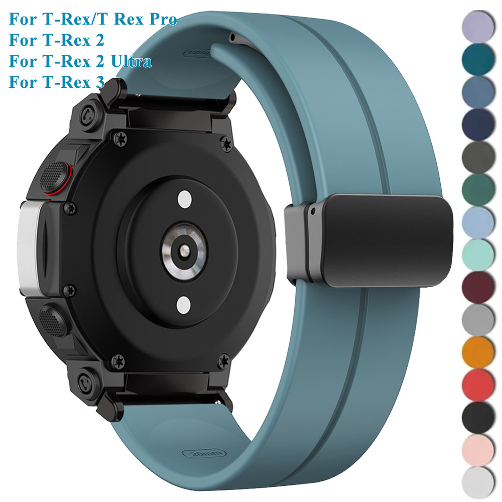 Pulseira De Silicone Magnética Para Amazfit T-Rex 3/2 Relógio Inteligentet-RexPro REX2 Ultra Esportiva De Substituição