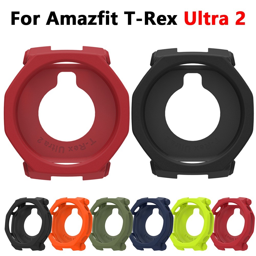 Capa De Silicone Macio Compatível Com Amazfit T-Rex Ultra 2 51mm Protetora Oca