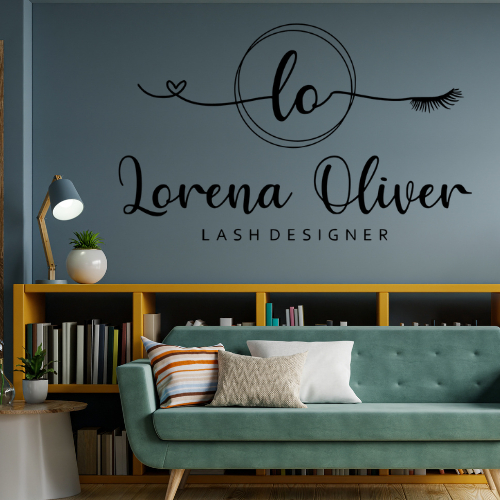 Adesivo Decorativo Lash Designer para Estúdio de Cílios e Sobrancelhas