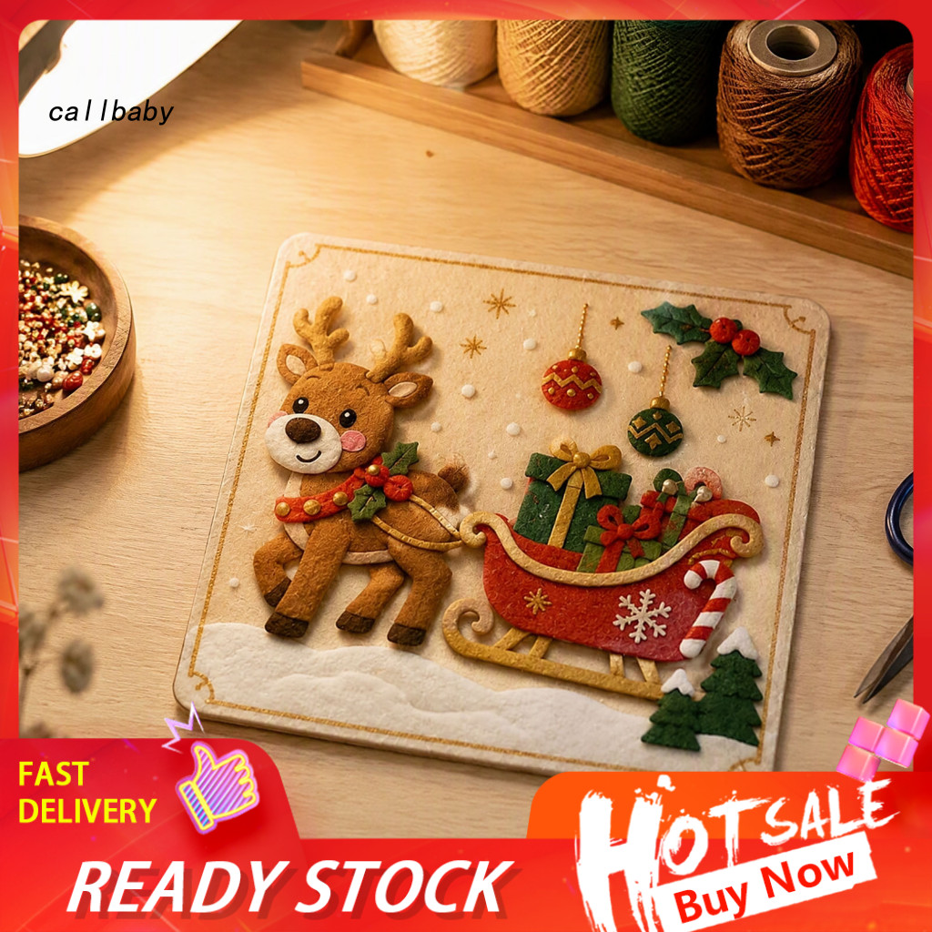 Felt Craft Kits for Beginners Easy Sticker Projects for Christmas Diy Kit No Sew Gnome Santa Reindeer Penguin for Kids f